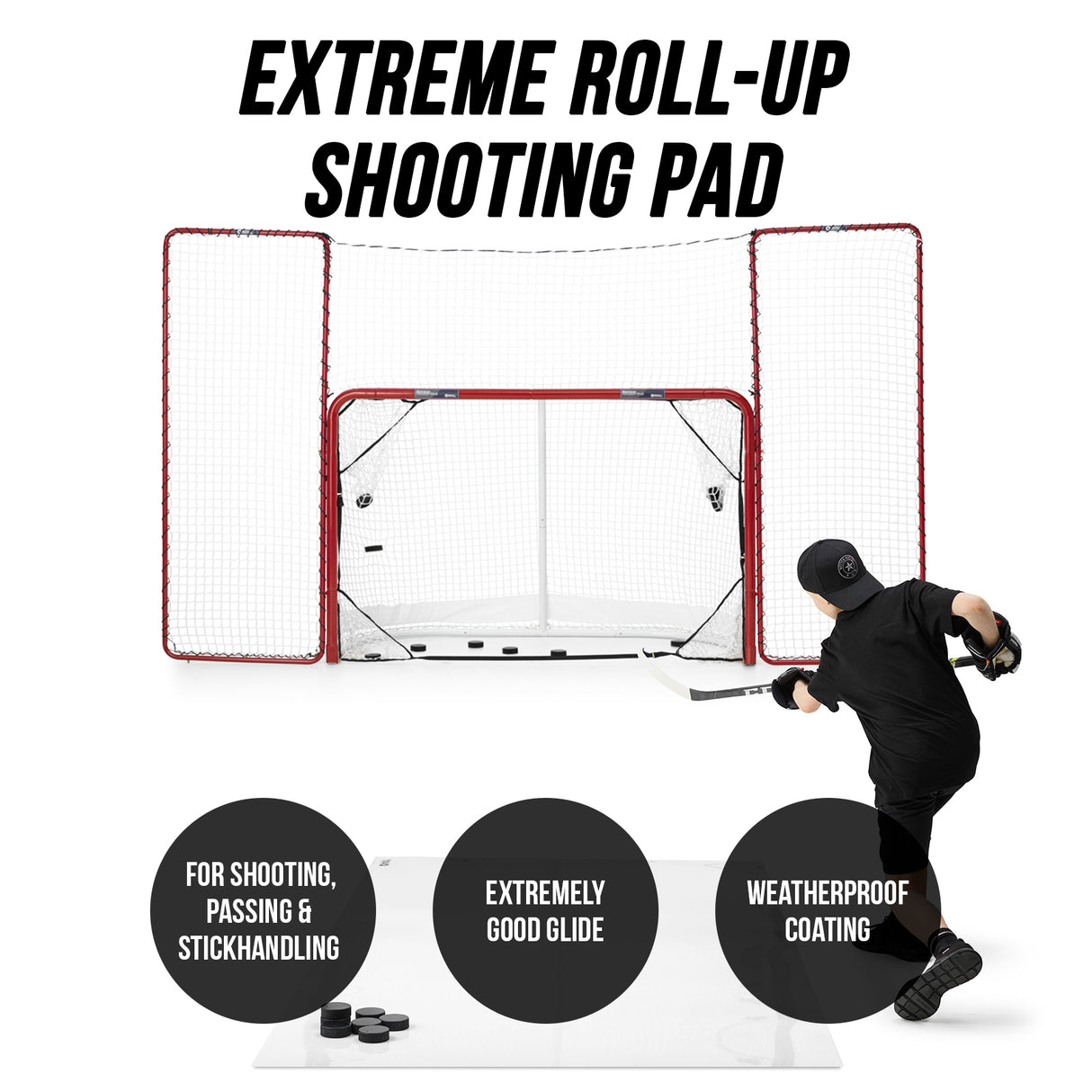 Extreme Hockey Roll-Up Shooting Pad XL 4.5"x10"